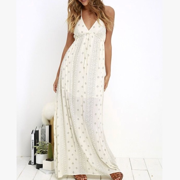 O’Neill Dresses & Skirts - O’Neill Cynthia Cream Print Maxi Dress